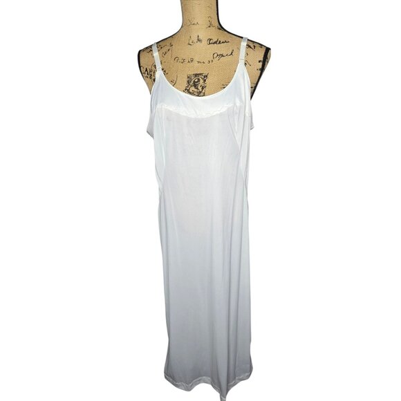 Vintage White Semi Sheer Ethereal Long Night Gown House Dress - Picture 1 of 13